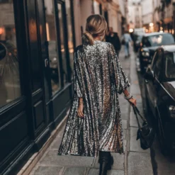 The Dark Sequin Kimono