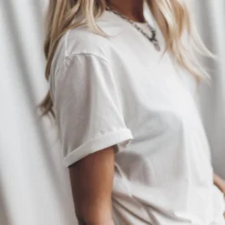 The White Standard Logo T-Shirt -Mikuta Store IMG 8885 scaled