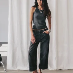 The Dark Faded Standard Tank Top -Mikuta Store mikuta black baggy jeans dark faded standard tank top zebra leather sandals aya f SS25 2696 scaled