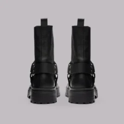 The Black Biker Boots -Mikuta Store mikuta black biker boots 2