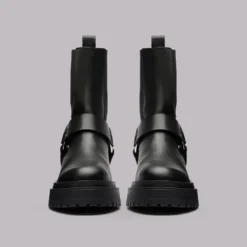 The Black Biker Boots -Mikuta Store mikuta black biker boots 5