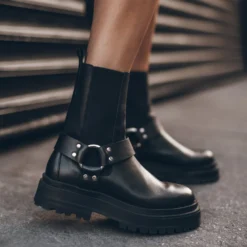 The Black Biker Boots