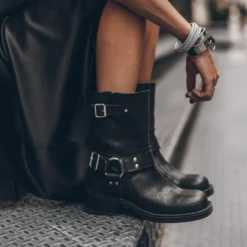 The Black Buckle Boots