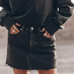 The Braid Ring -Mikuta Store mikuta black denim skirt 9413 scaled