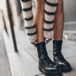 The Black Laced Leather Boots -Mikuta Store mikuta black laced leather boots 4648 scaled