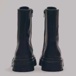 The Black Laced Leather Boots -Mikuta Store mikuta black laced leather boots 9799 scaled