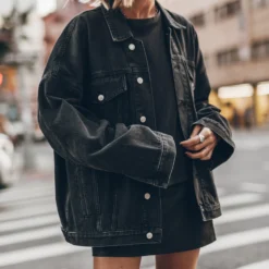The Black Oversized Denim Jacket