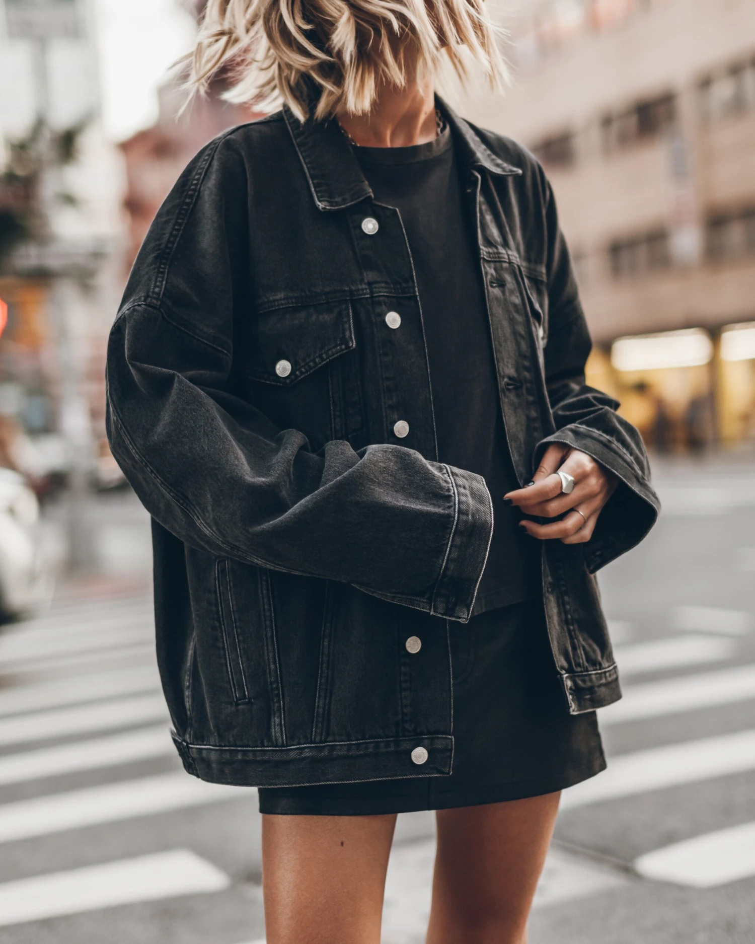 The Black Oversized Denim Jacket 3 The Black Oversized Denim Jacket