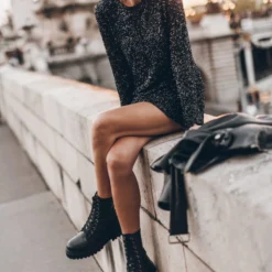 The Black Sequin Dress 17 The Black Sequin Dress -Mikuta Store mikuta black sequin dress 9057 scaled