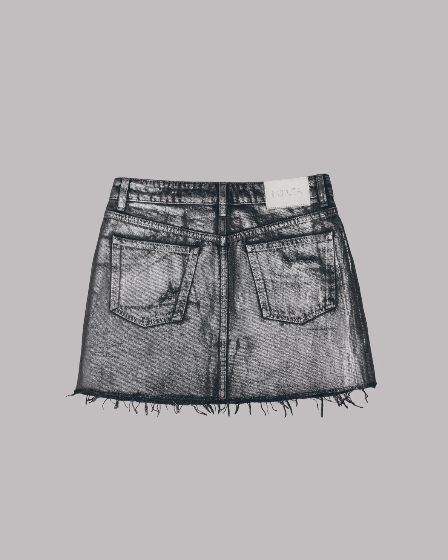 The Black Shimmer Slit Denim Skirt 6 The Black Shimmer Slit Denim Skirt - Image 4