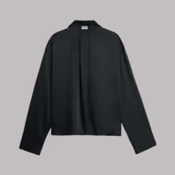 The Black Silk Shirt -Mikuta Store mikuta black silk shirt 5 3