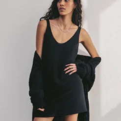 The Black Thin Knit Dress