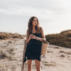 The Black Wrap Skirt 9 The Black Wrap Skirt -Mikuta Store mikuta black wrap skirt model aina 0839 scaled