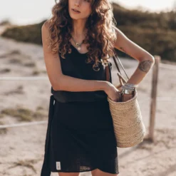 The Black Wrap Skirt 11 The Black Wrap Skirt -Mikuta Store mikuta black wrap skirt model aina 0922 scaled