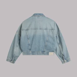 The Blue Cropped Denim Jacket -Mikuta Store mikuta blue cropped denim jacket 2 90c52907 aadf 4d34 9f1e 3de2292b8c97