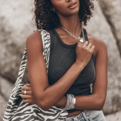 The Dark Faded Standard Tank Top -Mikuta Store mikuta blue denim bermuda shorts dark faded standard tank top studded leather sandals zebra large canvas bag emma a SS25 7313 scaled