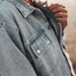 The Blue Short Denim Jumpsuit -Mikuta Store mikuta blue short denim jumpsuit 9419 scaled