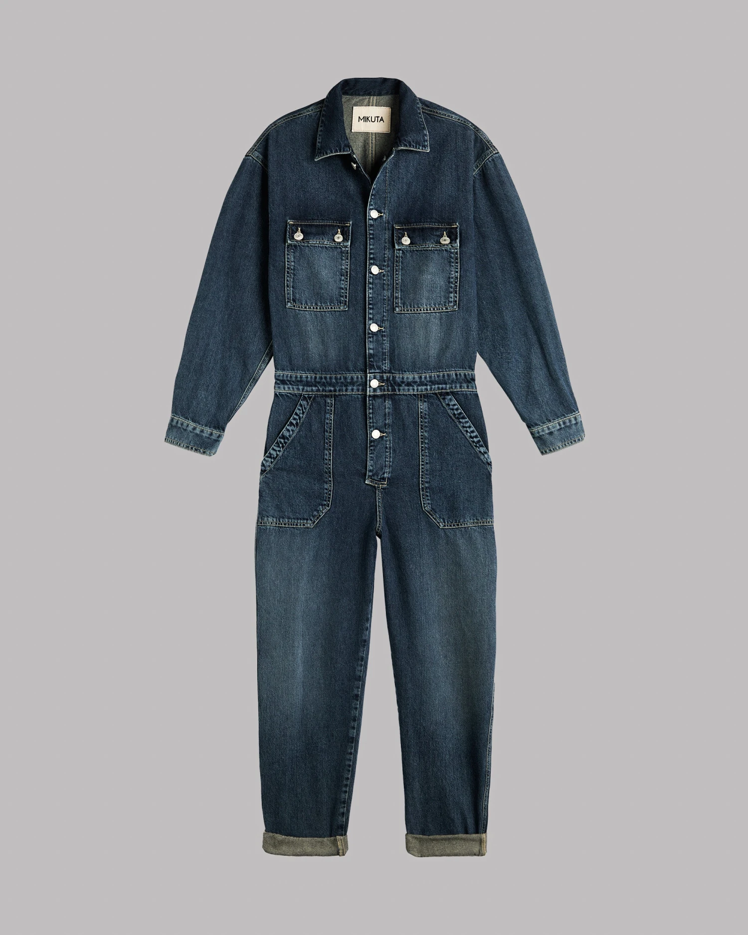 The Dark Blue Denim Jumpsuit 4 The Dark Blue Denim Jumpsuit - Image 2