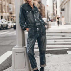 The Dark Blue Denim Jumpsuit