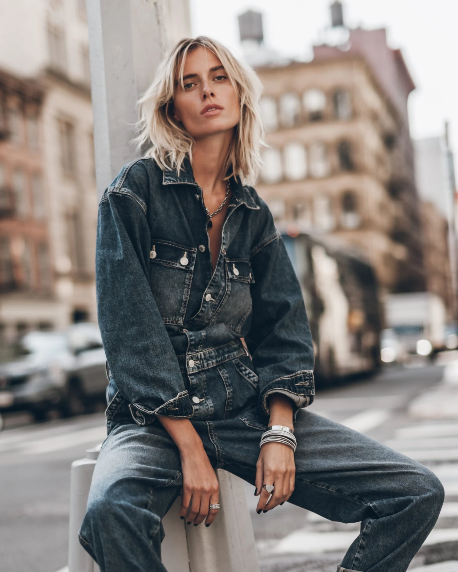 The Dark Blue Denim Jumpsuit 5 The Dark Blue Denim Jumpsuit - Image 3