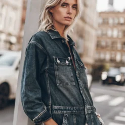 The Dark Blue Denim Jumpsuit 13 The Dark Blue Denim Jumpsuit -Mikuta Store mikuta dark blue denim jumpsuit model marie 1227 scaled