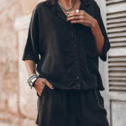 The Dark Co-Ord Shirt -Mikuta Store mikuta dark co ord shirt dark co ord shorts 7366 scaled