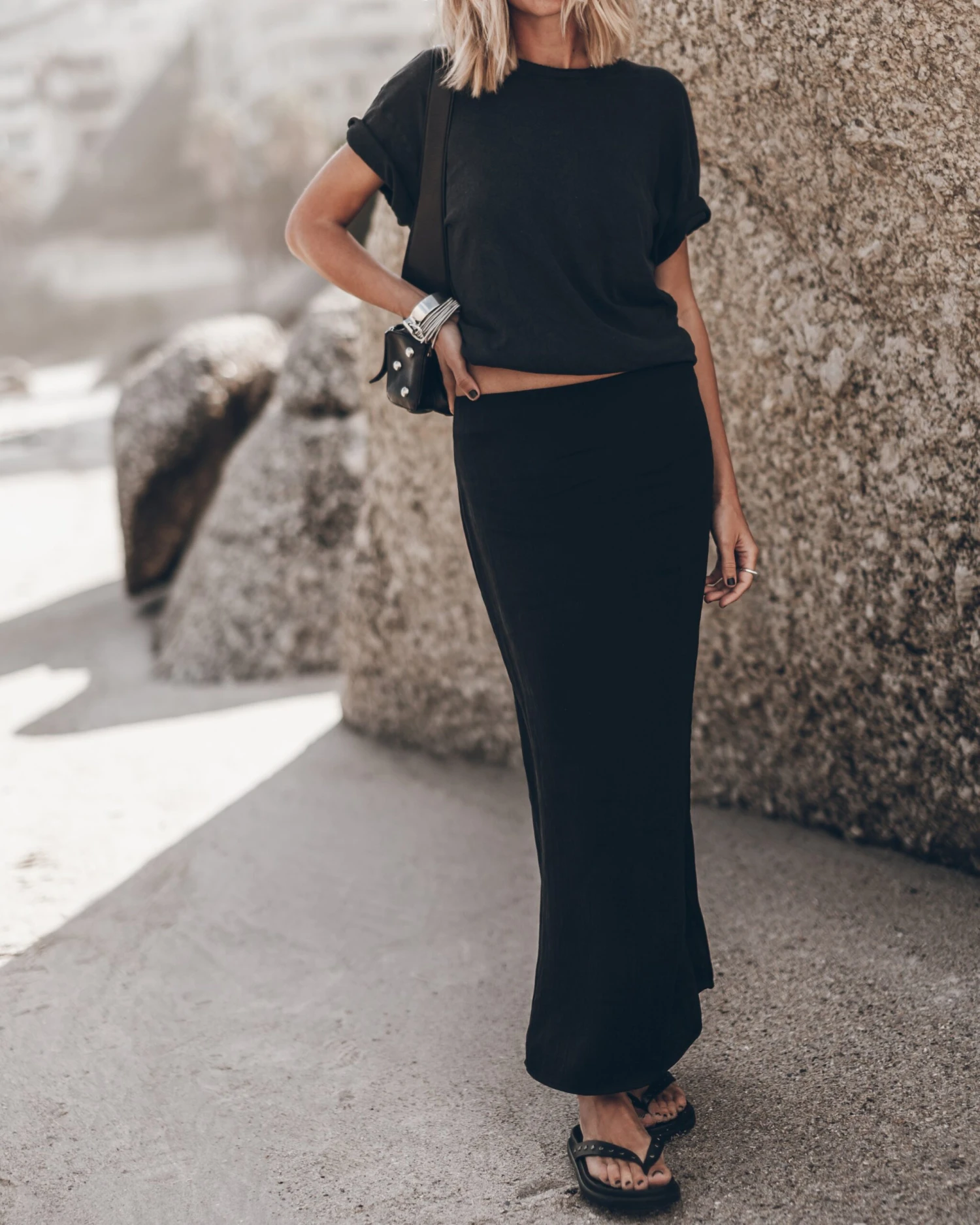 The Black Long Lyocell Skirt 3 The Black Long Lyocell Skirt