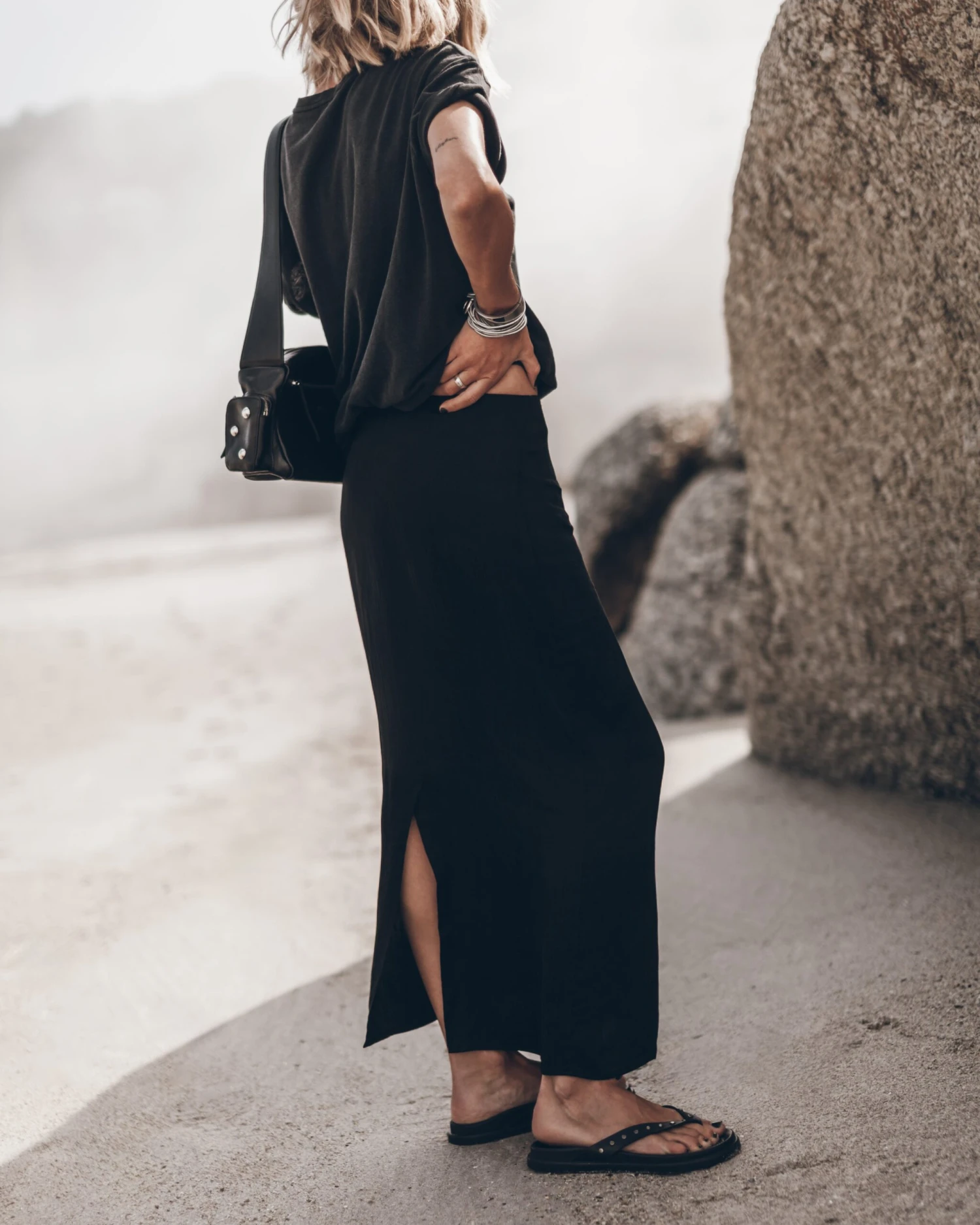 The Black Long Lyocell Skirt 6 The Black Long Lyocell Skirt - Image 4