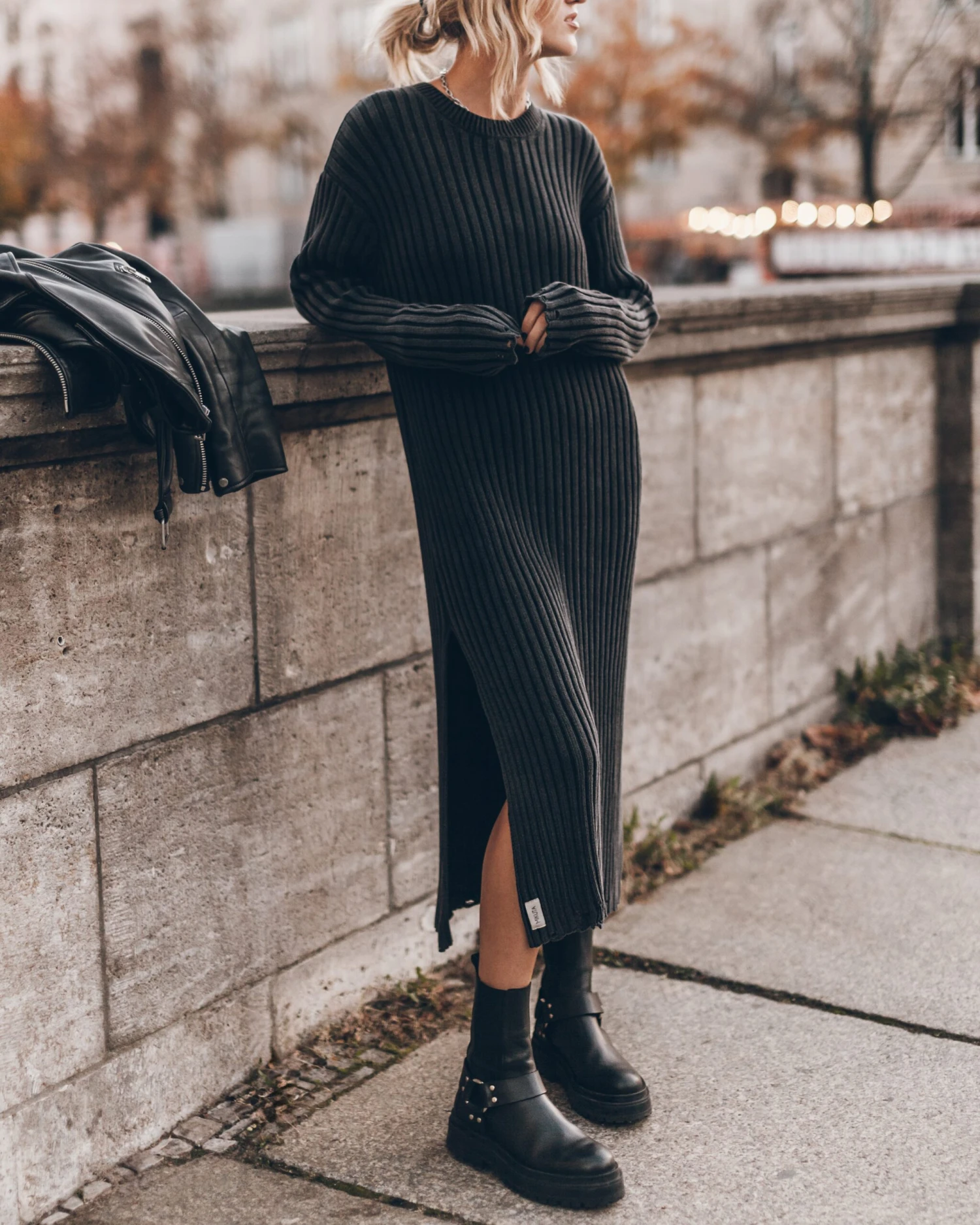 The Dark Faded Knit Longsleeve Dress 3 The Dark Faded Knit Longsleeve Dress