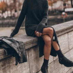 The Dark Faded Knit Longsleeve Dress 14 The Dark Faded Knit Longsleeve Dress -Mikuta Store mikuta dark faded knit longsleeve dress black biker boots 1934 scaled