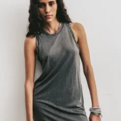 The Dark Faded Long Tank Dress -Mikuta Store mikuta dark faded long tank dress aya f SS25 4377 scaled