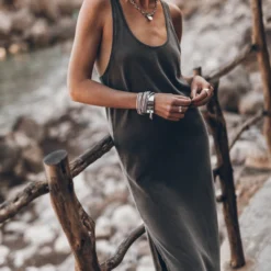 The Dark Faded Twisted Tank Dress -Mikuta Store mikuta dark faded twisted tank dress 8188 scaled