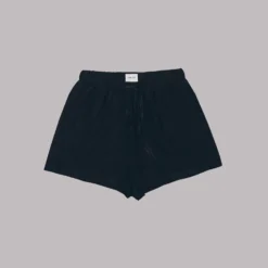 The Black Linen Shorts -Mikuta Store mikuta dark linen shorts 8944 scaled