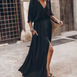 The Black Long Chill Dress 18 The Black Long Chill Dress -Mikuta Store mikuta dark long flowy dress 1805 scaled