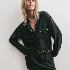 The Dark Pocket Shirt Dress 13 The Dark Pocket Shirt Dress -Mikuta Store mikuta dark pocket shirt dress studded belt marie c SS25 1731 scaled