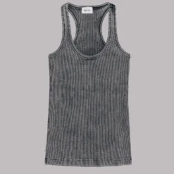 The Dark Ribbed Tank Top -Mikuta Store mikuta dark ribbed tank top 6291 scaled