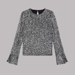 The Dark Sequin Blouse 9 The Dark Sequin Blouse -Mikuta Store mikuta dark sequin blouse 154
