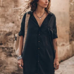 The Dark Shirt Dress 13 The Dark Shirt Dress -Mikuta Store mikuta dark shirt dress model aina 3224 scaled