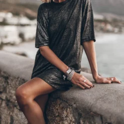 The Dark Sparkly Linen Dress