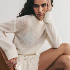 The Ecru Fine Knitted Sweater 16 The Ecru Fine Knitted Sweater -Mikuta Store mikuta ecru fine knitted sweater white denim skirt aya f SS25 3564 scaled