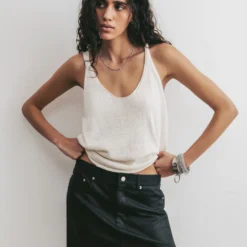 The Ecru Thin Knit Tank Top 14 The Ecru Thin Knit Tank Top -Mikuta Store mikuta ecru thin knit tank top leather skirt aya f SS25 3743 scaled