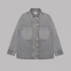 The Khaki Faded Denim Overshirt 1 The Khaki Faded Denim Overshirt -Mikuta Store mikuta khaki denim overshirt 1255 scaled