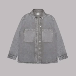 The Khaki Faded Denim Overshirt