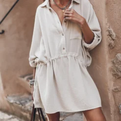 The Light Original Shirt Dress -Mikuta Store mikuta light original shirt dress 4714 scaled