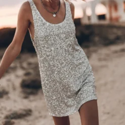 The Light Sequin Tank Dress -Mikuta Store mikuta light sequin tank dress 9374 scaled