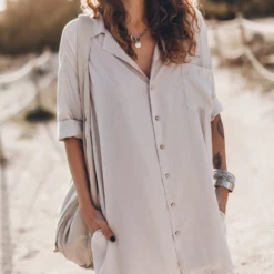 The Light Shirt Dress -Mikuta Store mikuta light shirt dress model aina 0359 scaled