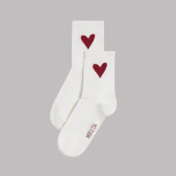 The Off White Heart Socks