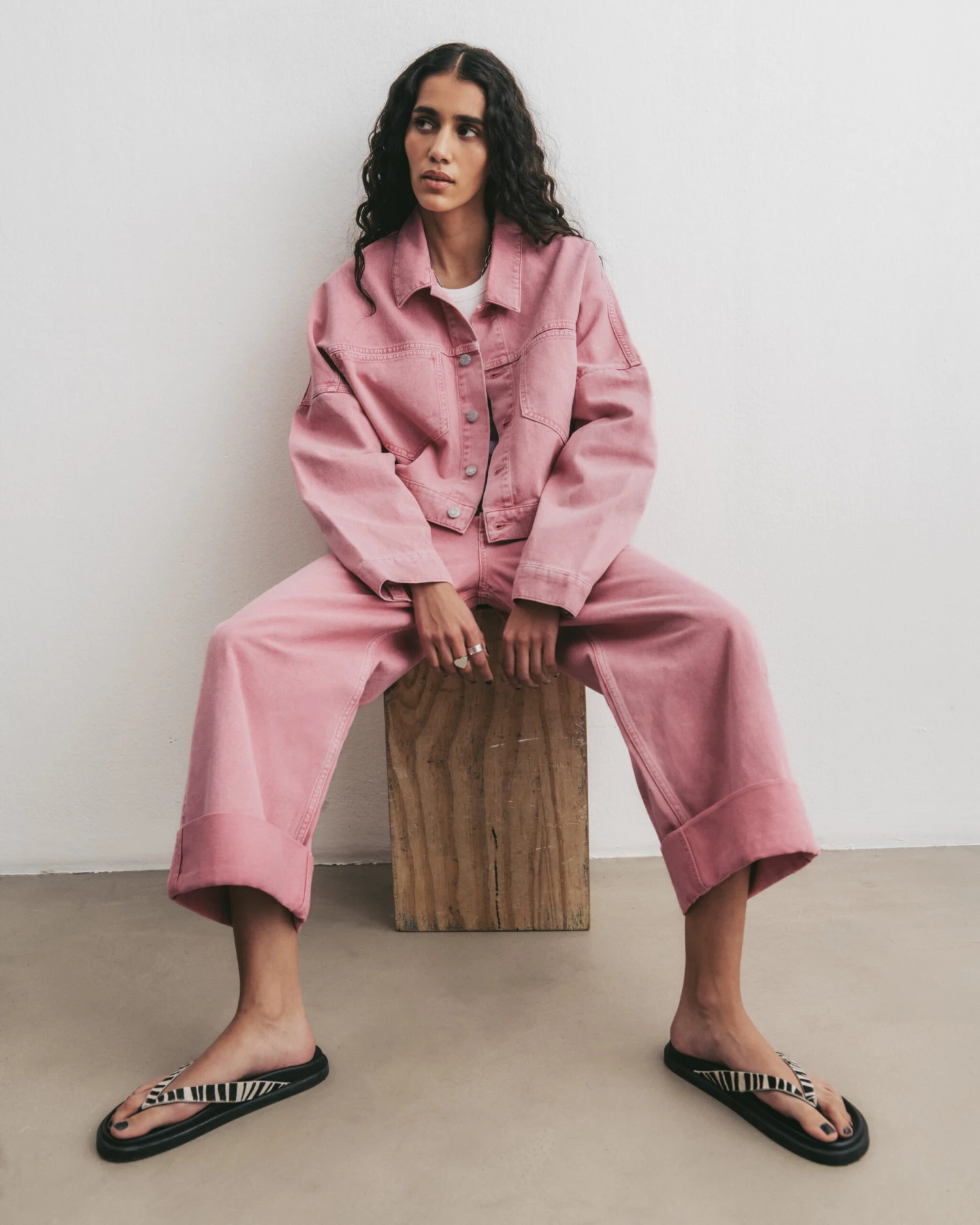 The Pink Cropped Denim Jacket 14 The Pink Cropped Denim Jacket - Image 12