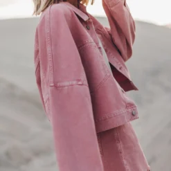 The Pink Cropped Denim Jacket 20 The Pink Cropped Denim Jacket -Mikuta Store mikuta pink cropped denim jacket pink denim skirt 2369 scaled