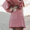 The Pink Denim Skirt 2 The Pink Denim Skirt -Mikuta Store mikuta pink cropped denim jacket pink denim skirt 2792 scaled